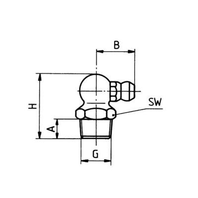 Hydraulik Schmiernippel H3 M 10 x 1,0, SW 11, DIN 71412, Form C - 90°, V4A Edelstahl