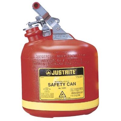 Justrite® Sicherheitsbehälter aus HDPE, rot, Inhalt 9,5 Liter