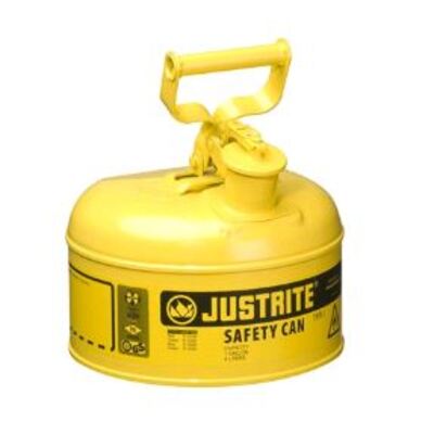 Justrite® Sicherheitsbehälter mit SWING-Griff, gelb lackiert, Inhalt 4 L