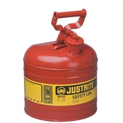 Justrite® Sicherheitskanne mit SWING-Griff, rot lackiert, Inhalt 7,5 L