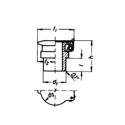 Klappöler zum Einschlagen, DIN 3410 Form C3