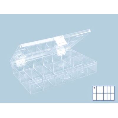 Sortimentskasten aus Polystrol, 12 Fächer