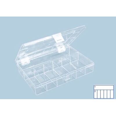 Sortimentskasten aus Polystrol, 7 Fächer