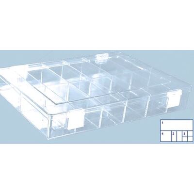 Sortimentskasten aus Polystrol, 8 Fächer