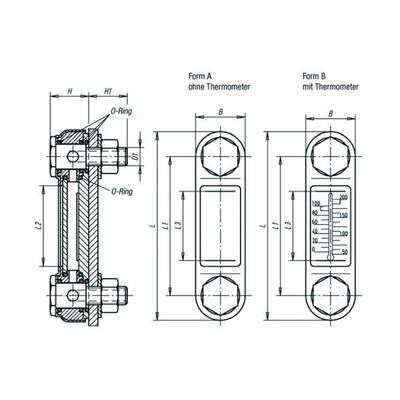 UCC Ölstandsanzeiger M12x1,75 mit Thermometerskala 0-80°C